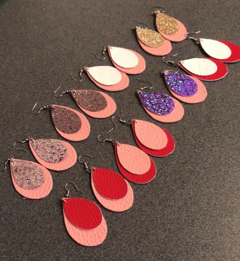 Faux Leather Earrings Made With The Cricut Maker Craft Ily