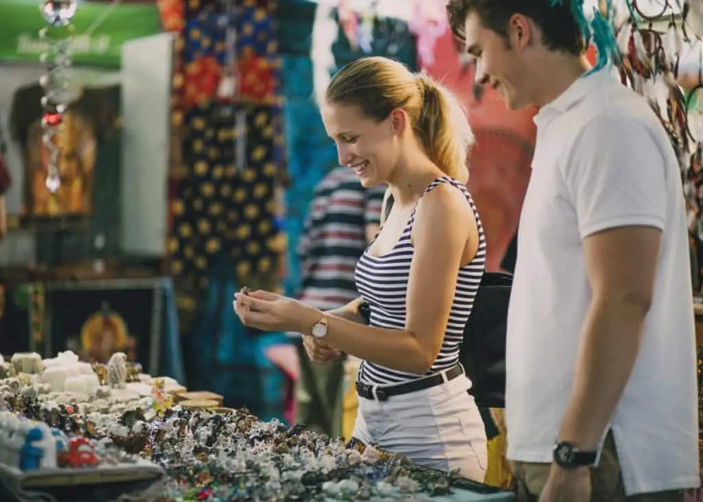 craft fair shopper