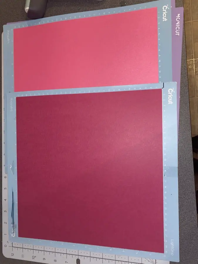 image of Cricut Mats with cardstock