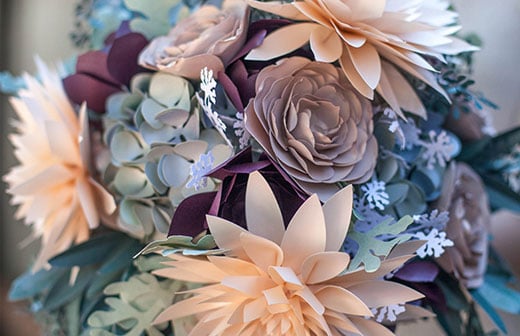 paper flower wedding bouquet